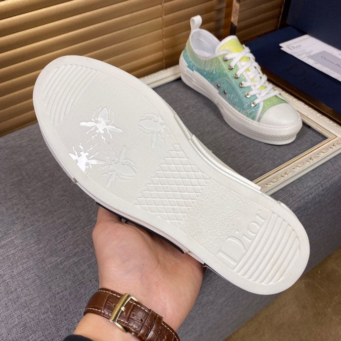 BL - DIR B23 White and Yellow LOW-TOP SNEAKER