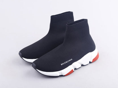 BL - Bla Socks And Shoes Black And White Red Sneaker