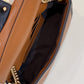 FI Baguette Chain Brown and Black Bag For Woman 19cm/7.5in