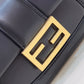 FI Baguette Chain Black  Bag For Woman 19cm/7.5in