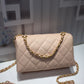 ChanelFront Logo Small Flap Bag Gold Hardware Creme For Women, Women’s Handbags, Shoulder Bags 8.2in/21cm AS1490