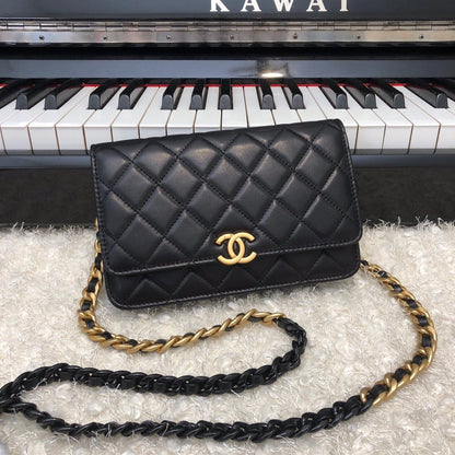 ChanelOriginal Small Classic Flap Bag Gold Hardware Black For Women, Women’s Handbags, Shoulder Bags 7.5in/19cm AP33814
