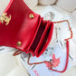 ChanelMini Flap Bag Gold Hardware Red For Women, Women’s Handbags, Shoulder Bags 6.7in/17cm AS3365