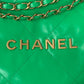 CHL 22 Handbag Gold Hardware Shiny Green For Women, Women’s Handbags, Shoulder Bags 16.5in/38cm AS3261