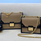 FI Medium Kan U Black and Brown Bag For Woman 25cm/10in