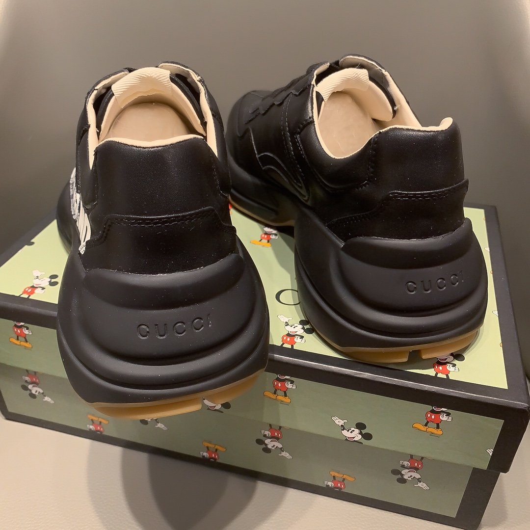 BL-GCI  RHYTON VINTAGE TRAINER BAND BLACK SNEAKER 140