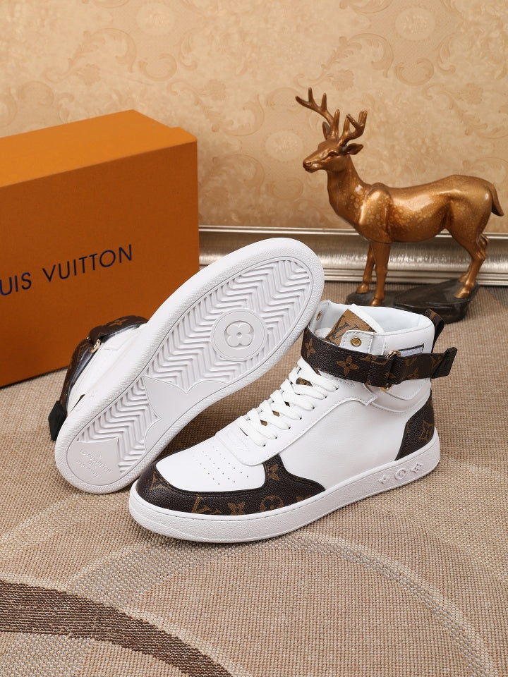 BL - LUV Rivoli High White Brown Sneaker