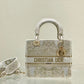 DI Medium Lady D-Lite Bag, Beige Handbags, Crossbody Bags, 24cm CD