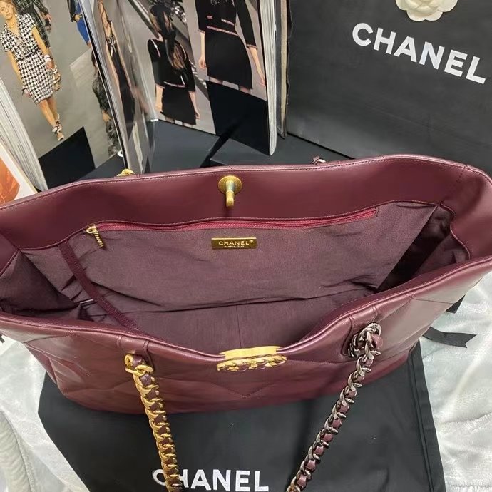ChanelShopping ChanelBag 19 Dark Red For Women, Women’s Bags 16in/41cm AS3660 B04852 NK294