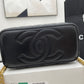 ChanelSmall Vanity Case Black With Gold Zipper For Women, Women’s Bags 5.9in/15cm