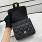 CHL 22K Flap Bag Black For Women, Women’s Bags 8.1in/20.5cm
