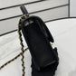 CHL 22K Flap Bag Black For Women, Women’s Bags 8.1in/20.5cm
