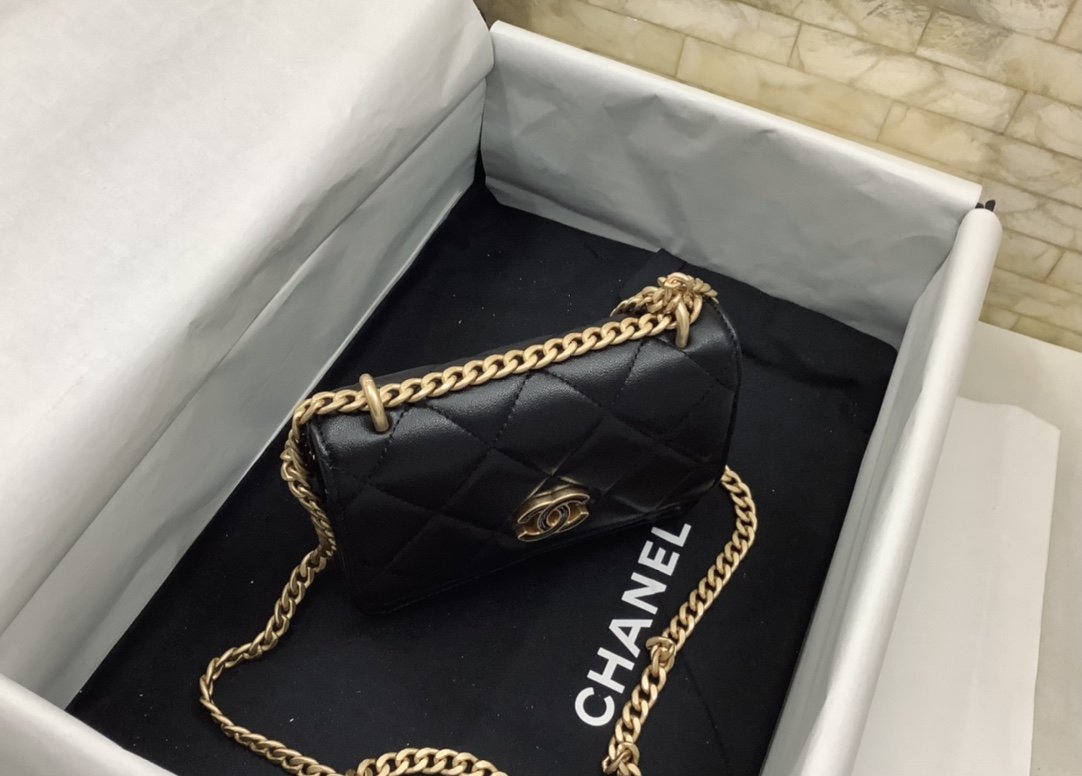 ChanelSpring And Summer 22C Black For Women, Women’s Bags 6.1in/15.5cm