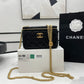 ChanelSmall Vanity Case Black With Gold Zipper For Women, Women’s Bags 5.9in/15cm