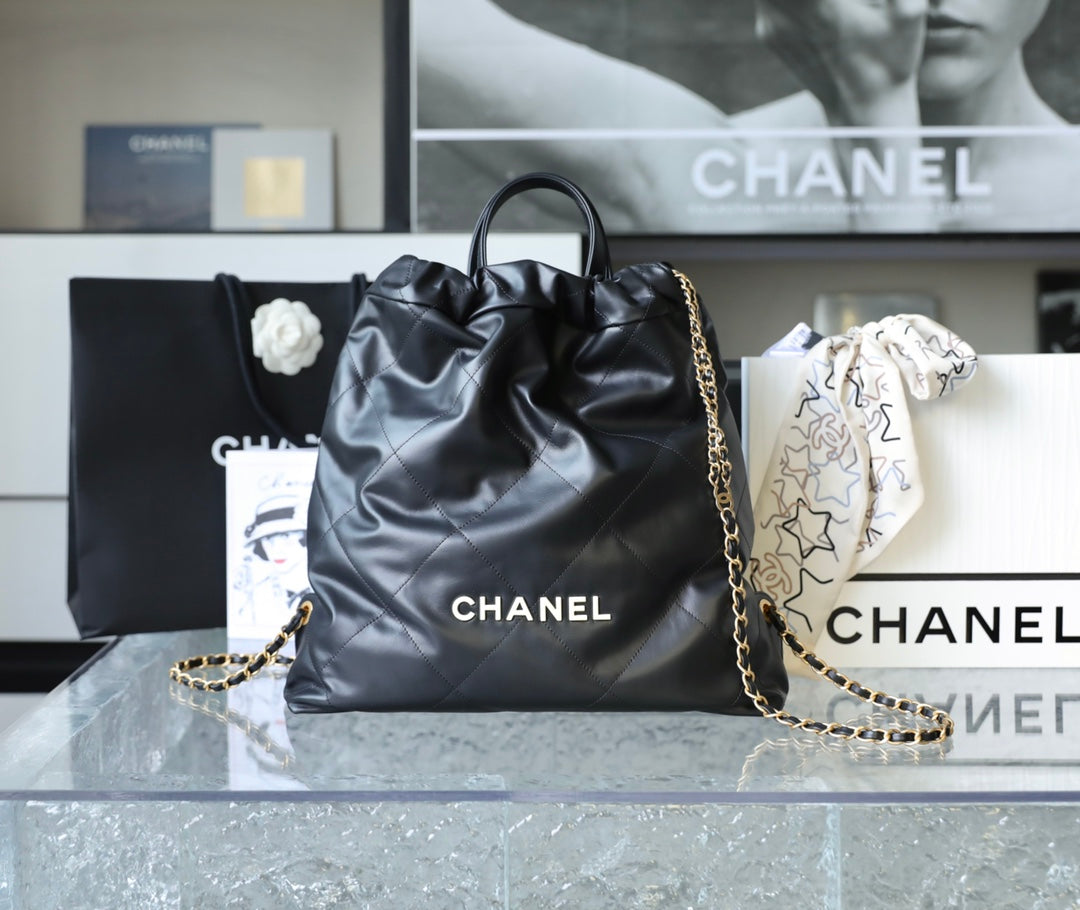 ChanelLarge Chanel22 Backpack Black For Women, Women’s Bags 19.9in/51cm AS3313 B08037 NH627