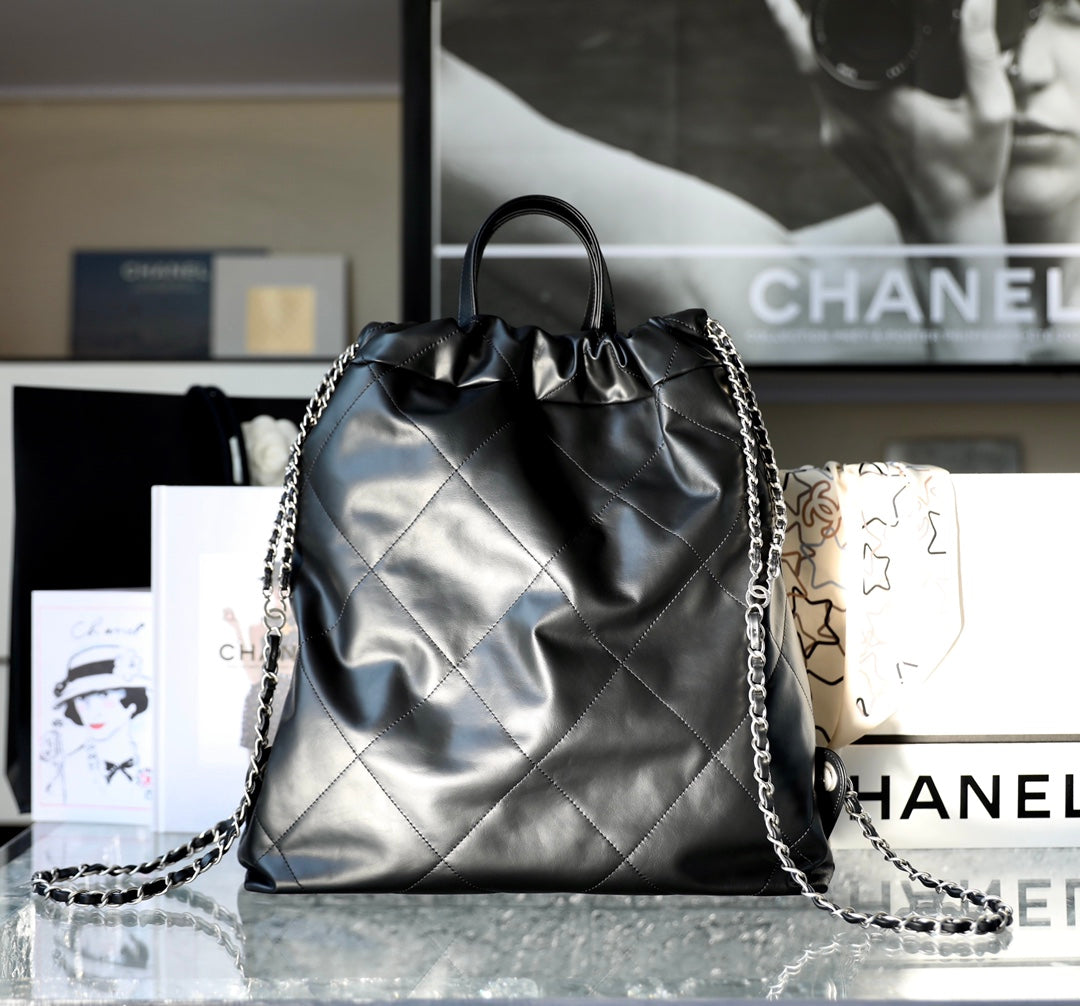 ChanelLarge Chanel22 Backpack Black For Women, Women’s Bags 19.9in/51cm AS3313 B08037 NH627
