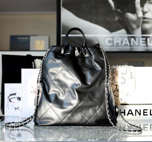 ChanelLarge Chanel22 Backpack Black For Women, Women’s Bags 19.9in/51cm AS3313 B08037 NH627