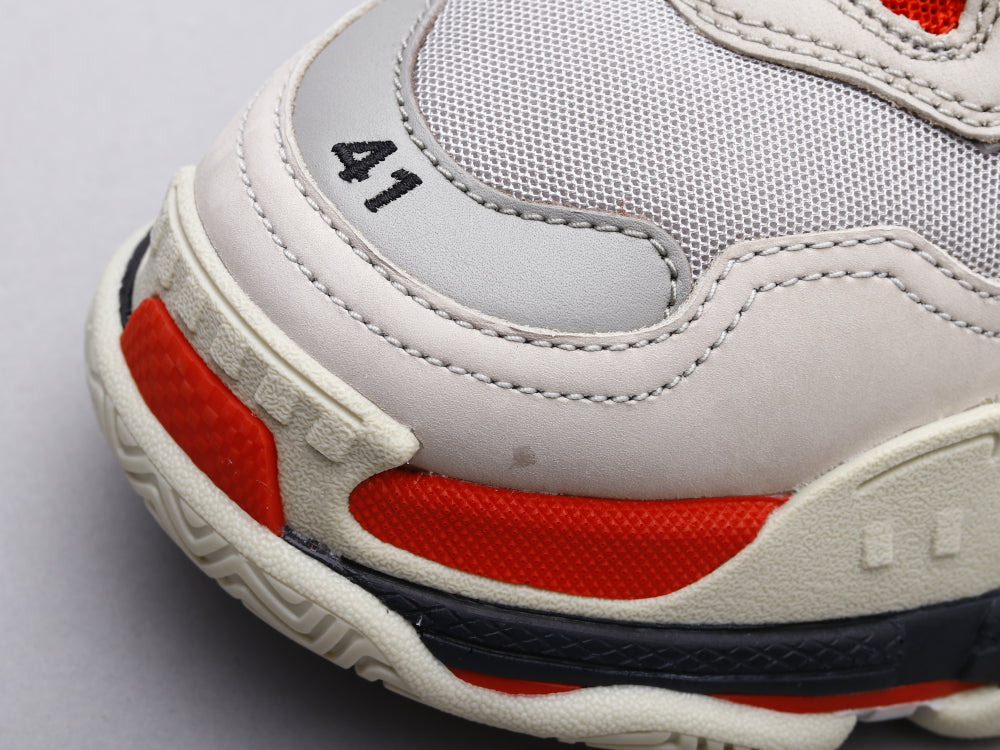 BL - Bla Triple S Gray and Red Sneaker