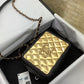 ChanelVanity Case Black With Gold Metal For Women, Women’s Handbags, Shoulder And Crossbody Bags 7.2in/19cm AS2900