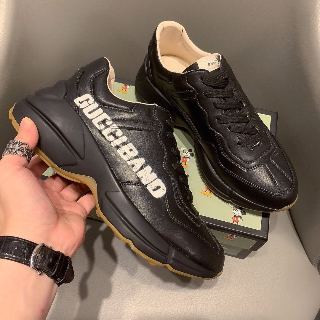 BL-GCI  RHYTON VINTAGE TRAINER BAND BLACK SNEAKER 140