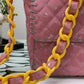 ChanelVinyl Classic PiNike and Yellow Shoulder bag For Women 29cm/11.5in