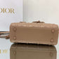 DI Mini Lady Bag Cannage with Beaded Motif, Brown, For Women Women’s Handbags, Crossbody Bags, 18cm CD