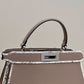 FI Peekaboo ISeeU Medium Greige For Women, Women’s Handbags, Shoulder Bag 13.1in/33.5cm FF