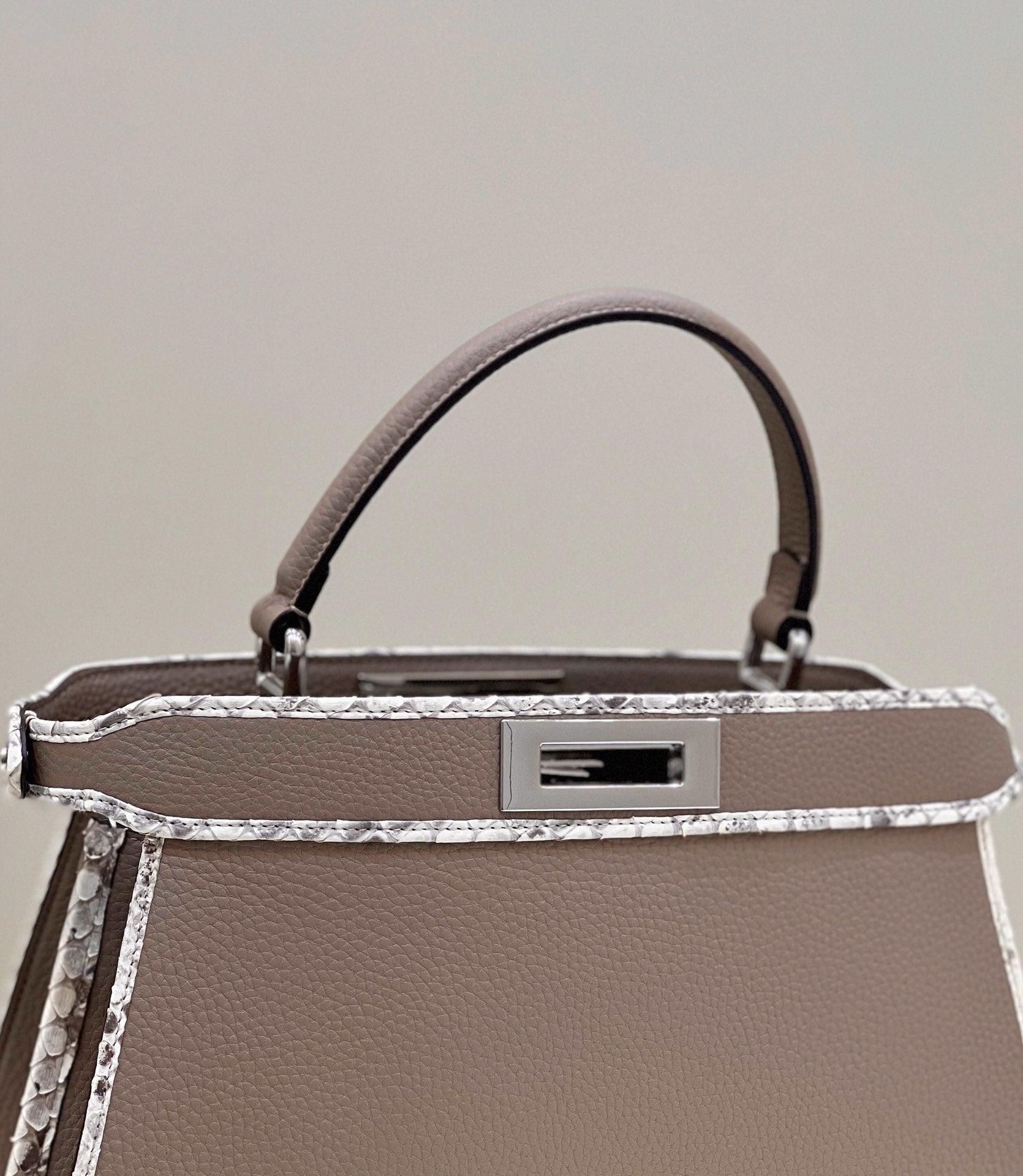 FI Peekaboo ISeeU Medium Greige For Women, Women’s Handbags, Shoulder Bag 13.1in/33.5cm FF