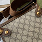 gg Messenger Bag With Interlocking G Beige/Ebony gg Supreme Canvas For Men 8.3in/21cm gg
