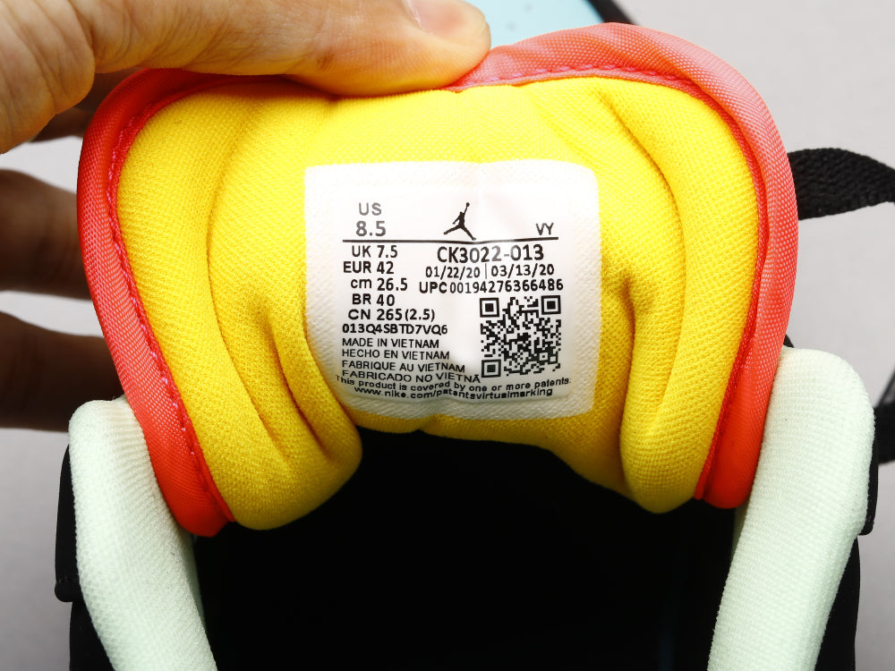 BL - AJ1 Black, blue and yellow stitching
