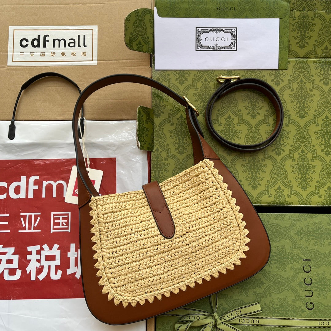 gg Jackie 1961 Small Bag Beige And Brown For Women, Women’s Bags 10.8in/27.5cm gg‎ ‎‎