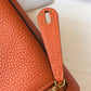 HM Lindy Mini Clemence Bag Orange For Women, Women’s Handbags, Shoulder And Crossbody Bags 7.5in/19cm