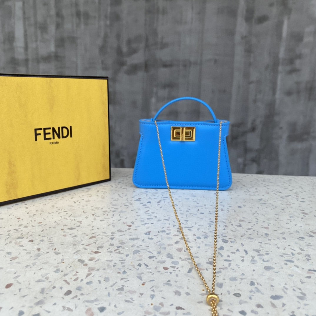 FI Nano Peekaboo Charm Crossbody Blue Bag For Woman 12cm/4.5in