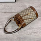 gg Horsebit 1955 Small Bucket Bag In gg Supreme Canvas Brown For Women 7.5in/19cm gg 637115 92TPG 8563