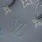 LV OnTheGo MM Tote Bag Monogram Empreinte Summer Blue For The Pool Collection, Women Handbags 13.8in/35cm LV M45718