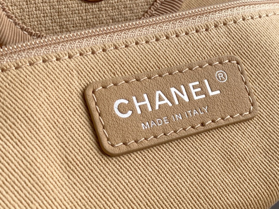 ChanelSmall Shopping Bag Silver Hardware Raffia For Women, Women’s Handbags, Shoulder Bags 15.2in/39cm AS3257