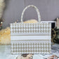 DI Medium Book Tote Gold White, For Women, Women’s Handbags 14in/36cm CD