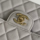 Chanel Classic Handbag 26cm Grey For Women A01112