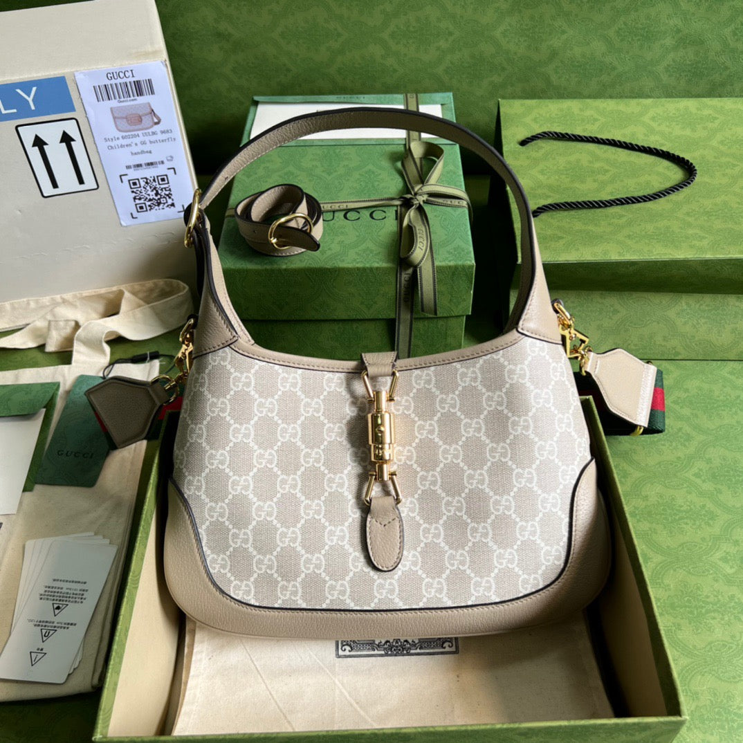 gg Jackie 1961 Small gg Shoulder Bag Beige For Women, Women’s Bags 11in/28cm gg ‎678843 UULAG 9682
