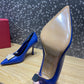 Valentino Garavani One Stud Pump With Maxi Stud Crystals Blue For Women WS0FH8XIC