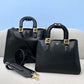 FI Medium FF Tote Shoulder Black Bag For Woman 38cm/15in