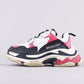 BL - Bla Triple S Black And White Powder Sneaker