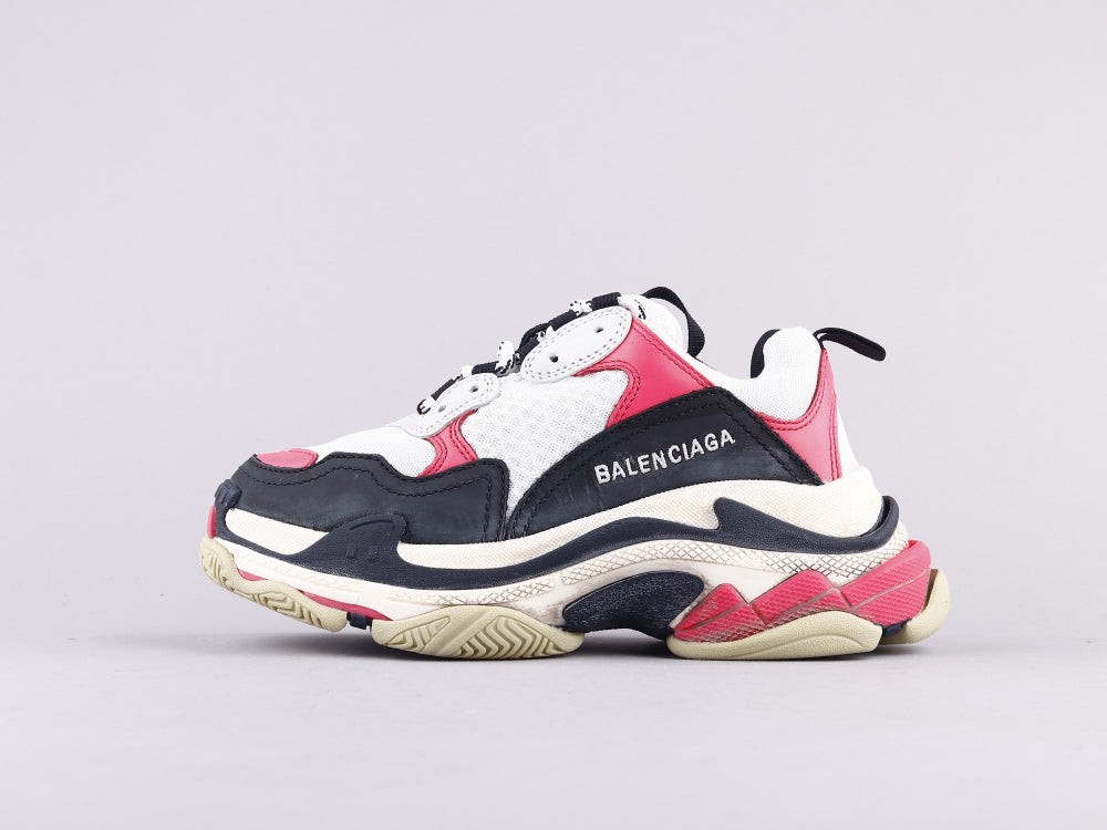 BL - Bla Triple S Black And White Powder Sneaker