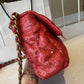 CHL 19 Flap Bag Gold Hardware Red For Women, Women’s Handbags, Shoulder Bags 10.2in/26cm AS1160 