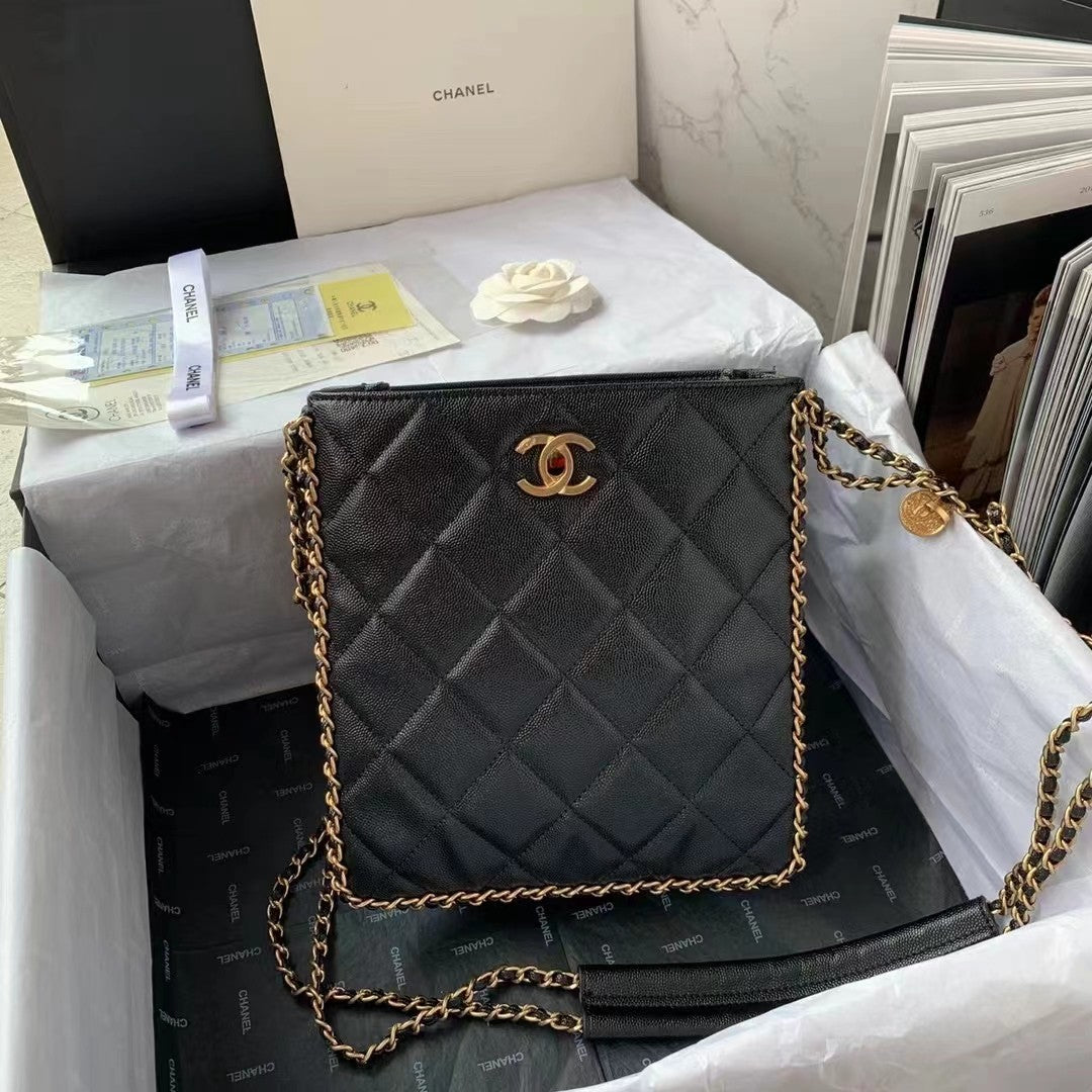 ChanelSmall Shopping Bag Black For Women, Women’s Bags 9.1in/23cm AS3470 B08850 94305