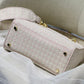 DI Medium Lady D-Lite Bag Houndstooth Embroidery, Pink/White, For Women Women’s Handbags, Shoulder Bags, Crossbody Bags, 24cm CD