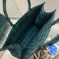 DI Large Book Tote Bag Canvas Green For Women 42cm/16.5in CD