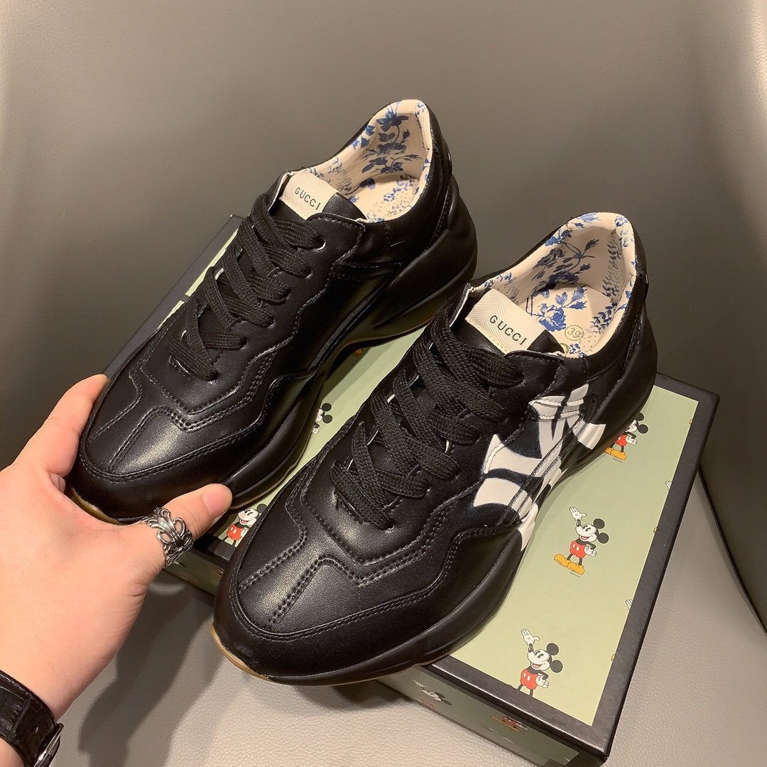 BL-GCI  RHYTON VINTAGE TRAINER NY BLACK SNEAKER 139