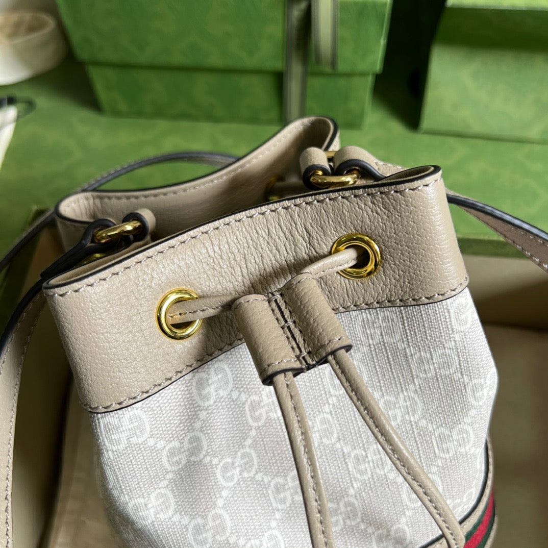 gg Ophidia Small gg Bucket Bag White For Women, Women’s Bags 10in/25cm gg ‎
