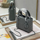 DI Mini Lady Bag, Dark Grey, For Women Women’s Handbags, Crossbody Bags, 17cm CD